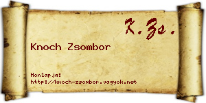 Knoch Zsombor névjegykártya